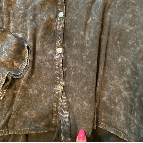 Chaser Vintage Forest Green/Smoke Blk Button Down - Picture 5 of 6